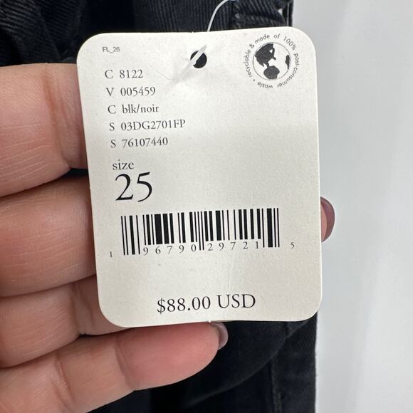 Blank NYC x Free People The Hoyt High-rise Mini Flare Black Jeans Size 25 NWT - Picture 7 of 8